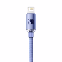 Baseus Crystal Shine cable USB to Lightning, 2.4A, 2m (lilla)
