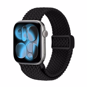 Crong Wave Band punutud Apple Watch rihm, 38/40/41/42 mm, must