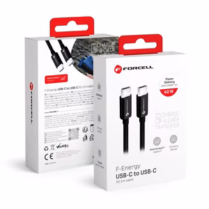Kaabel USB C to USB C Forcell F-Energy QC4.0 PD 3A 60W 0,5 m C338 must