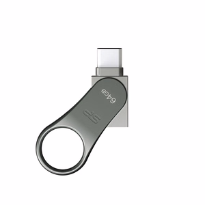 Silicon Power Mobile C80 USB mälupulk 64 GB USB Type-A / Type-C 3.0 titaan