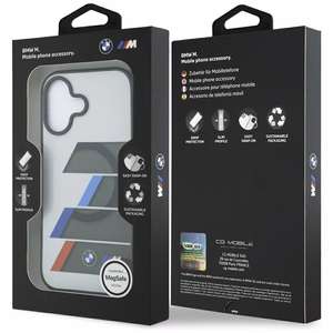 BMW M IML Metal Buttons Tricolor Lines MagSafe Ümbris jaoks iPhone 17 - hall