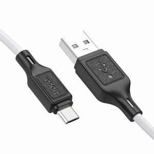 Кабель USB A - Micro USB Hoco 2,4A 1 m X90 белый