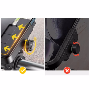 Wozinsky metal bicycle phone hoidja, scooters must (WBHBK3)