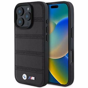 BMW M Perforated And Stitched Line MagSafe ümbris jaoks iPhone 16 Pro - must
