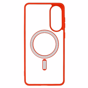 Acrylic Color Magsafe Ümbris jaoks Samsung Galaxy S25 Edge punane
