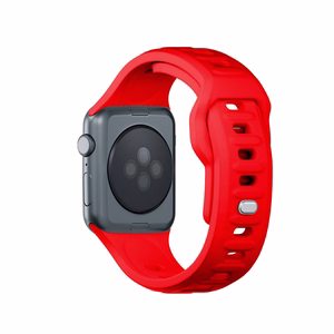 3mk silikoonrihm Apple Watchile, 38/40/41/42 mm, punane, väike suurus