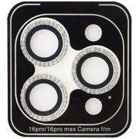 Guess BP Rhinestone 2in1 Ekraanikaitse and Camera Lens Set jaoks iPhone 16 Pro Max - kuldne