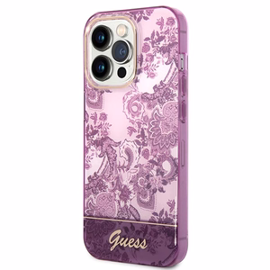 Guess Porcelain Collection ümbris jaoks iPhone 14 Pro Max - fuchsia
