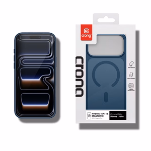 Crong Hybrid Matte Magnetic MagSafe ümbris seadmele iPhone 17 Pro, tumesinine
