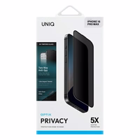 Uniq Optix Privacy karastatud klaas with privacy applicator jaoks iPhone 16 Pro Max
