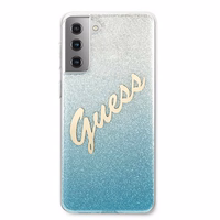 Guess GUHCS21MPCUGLSBL S21+ G996 sinine/sinine kõvakaaneline Glitter Gradient Script