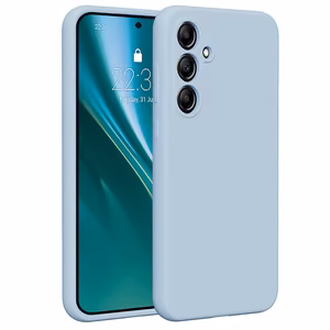 Силиконовый чехол Etteri для Samsung Galaxy A55 5G, светло-синий