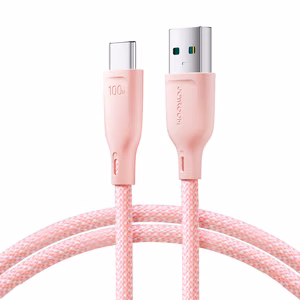 Joyroom Multi-Color Series S-A34 USB-A / USB-C Kaabel 100W 1m - roosa