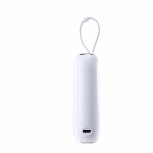Joyroom mini powerbank 10000mAh värviline seeria 22.5W koos 2 sisseehitatud USB C ja Lightning kaabliga valge (JR-L012)