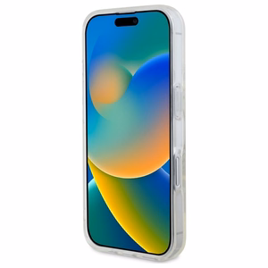 Guess GUHMP16MHFGERET iPhone 16 Plus 6.7" läbipaistev hardcase IML Glitter Circle MagSafe