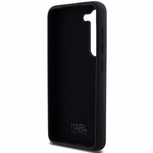 Karl Lagerfeld Silicone Ikonik Metal Pin ümbris jaoks Samsung Galaxy S24+ - must