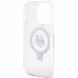 Karl Lagerfeld KLHMP15LHMRSCHH iPhone 15 Pro 6.1" белый/белый жёсткий чехол Ring Stand Choupette Head MagSafe