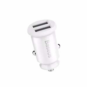 Baseus Grain autolaadija 2x USB 3.1A, valge