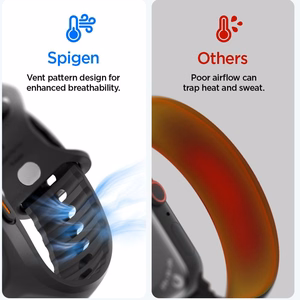 Spigen Liquid Air Pro rihmaga ümbris ja 9H karastatud klaas Apple Watch Ultra 49 mm jaoks, mustad