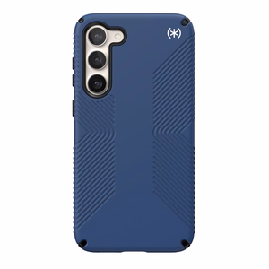 Speck Presidio2 Grip ümbris seadmele Samsung Galaxy S23+, libisemiskindla haardega, Coastal Blue / Black mustriga