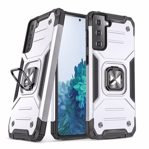 Wozinsky Ring Armor Tough Hybrid Case Cover + Magnetic Mount Samsung Galaxy S22 + (S22 Plus) Silver