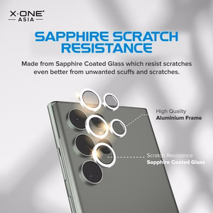 X-ONE Sapphire Camera Armor - jaoks Samsung Galaxy S23/S23 Plus - hõbedane