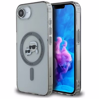 Karl Lagerfeld IML Metal Karl & Choupette Heads MagSafe iPhone 16e Ümbris - Must