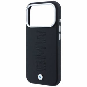 BMW Sign Deboss Quilted Metal Logo MagSafe ümbris mudelile iPhone 18 Pro Max – tumehall