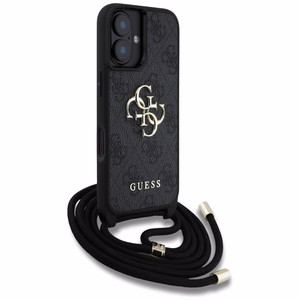 GUESS ümbris jaoks IPHONE 16 Plus GUHCP16MP4GMGCRK (CBDY PU 4G Big Logo W/Cord Strap) must