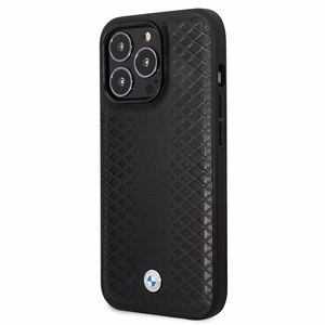 BMW Leather Diamond Pattern ümbris jaoks iPhone 14 Pro - must