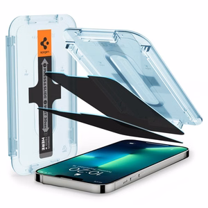 Spigen tempered glass GLAS.TR "EZ FIT" 2-Pack for iPhone 13 / 13 PRO / 14 / 16E 6,1" privacy