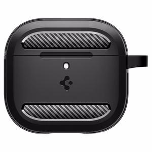 Чехол Spigen Rugged Armor для AirPods 4 - чёрный