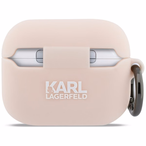 Karl Lagerfeld Silicone Chaupette Head 3D Ümbris jaoks AirPods Pro 3 - roosa
