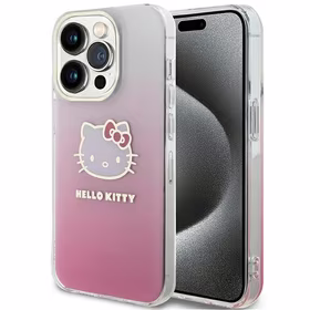 Hello Kitty IML Gradient Electrop Kitty Head ümbris jaoks iPhone 13 Pro / 13 - roosa