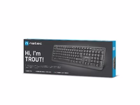 NATEC KEYBOARD TROUT SLIM USB, US LAYOUT, must