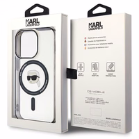 Karl Lagerfeld KLHMP15XHKHNOTK iPhone 15 Pro Max 6.7" läbipaistev hardcase IML Karl`s Head MagSafe