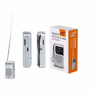 LTC portable pocket radio LEGA, AM/FM, mini jack, hõbedane