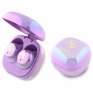 Guess 4G Printed Logo Bluetooth TWS Kõrvaklapid + Docking Station - Purple