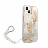 Guess GUOHCP14MHFLSU iPhone 14 Plus 6.7 "lilla / lilla hardcase Flower Strap