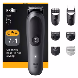 Braun 7-in-1 hoolduskomplekt All-in-One, Series 5 AIO5520, juhtmevaba, pikkuseastmete arv 14, must