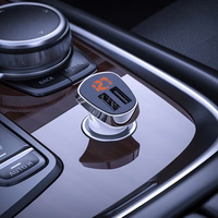 Borofone Car laadija BZ15 Auspicious - 2xUSB - 2,4A with USB to MicroUSB kaabel valge