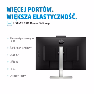HP E-Series E27m G4 QHD USB-C konverentsmonitor
