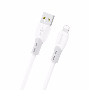 Dudao L25SL 30W USB-A - Lightning kaabel pehme silikoonpõimikuga 1m - valge
