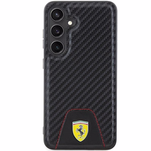 Ferrari Carbon Stitched Bottom ümbris jaoks Samsung Galaxy S24 - must