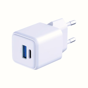 Valge 3mk Hyper GaN võrgulaadija, 20 W, QC4+/PD/PPS, USB 1A1C, EL