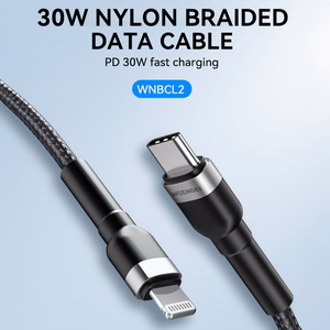 Wozinsky WNBCL2 кабель Lightning USB-C PD 30W 2м - чёрный