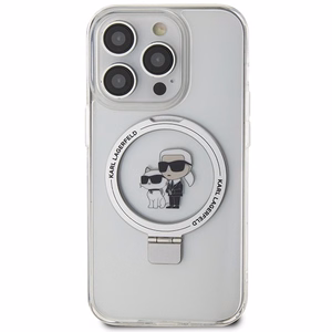 Karl Lagerfeld KLHMP15XHMRSKCH iPhone 15 Pro Max 6.7" valge/valge hardcase Ring Stand Karl&Choupette MagSafe