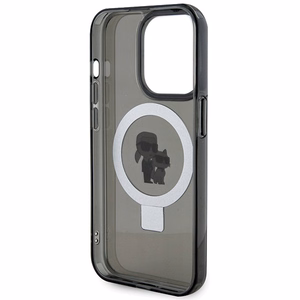 Karl Lagerfeld KLHMP15LHMRSKCK iPhone 15 Pro 6.1" must/must hardcase Ring Stand Karl&Choupette MagSafe
