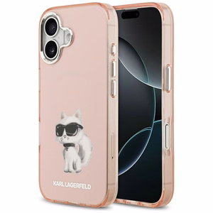 Karl Lagerfeld IML Aquarelle Choupette & Logo MagSafe iPhone 17 Ümbris - Roosa