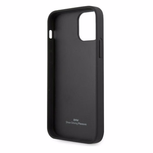 BMW nahast perforeeritud ümbris iPhone 12 Pro Max'ile - must